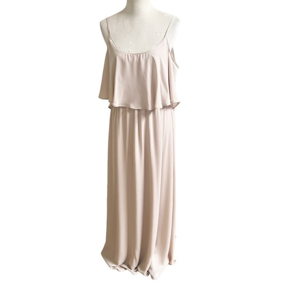 Show Me Your MuMu Dresses & Skirts - Show Me Your Mumu Kaitlin Maxi Dress Ruffled Wedding Party Plus Size XXL Blush